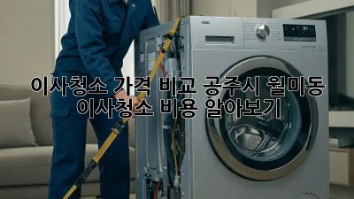 이사청소 가격 비교: 공주시 월미동 이사청소 비용 알아보기