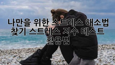 나만을 위한 스트레스 해소법 찾기: 스트레스 지수 테스트 활용법