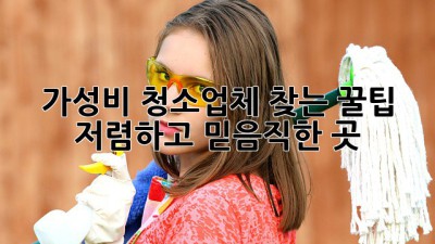 ✨가성비 청소업체 찾는 꿀팁✨ 저렴하고 믿음직한 곳!